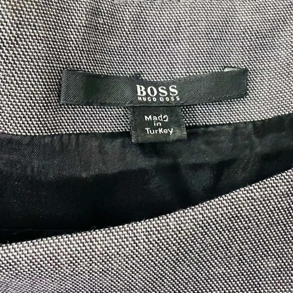 Hugo Boss Daperla Dress Midi Gray Sheath Size 4 - Picture 3 of 12
